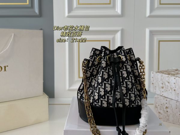 Dior 30 Montaigne Mini Bucket Bag with Drawstring