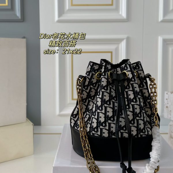 Dior 30 Montaigne Mini Bucket Bag with Drawstring